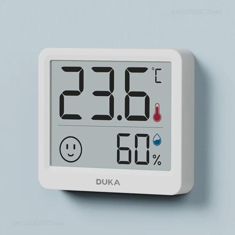 DUAK Atuman Digital LCD Indoor Convenient Temperature Sensor Humidity Meter Clock Electronic Thermometer Mini Hygrometer Mini