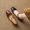 Krazing Pot Cow Skin Round Toe Low Heels Summer Shoes Big Size 42 Ankle Straps Women Pumps