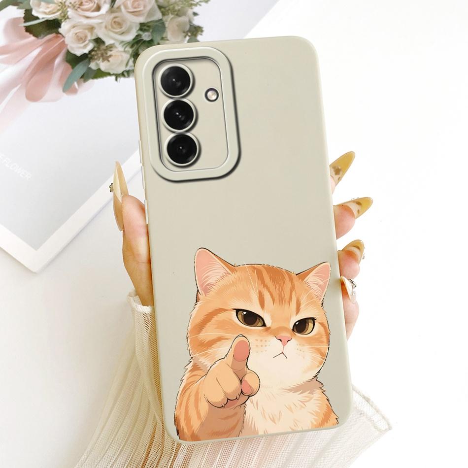 For Samsung Galaxy A56 A36 Cute Cat Flower Cartoon Phone Case For Samsung A36 A56 5G Shockproof Soft Silicone Covers Bumpers