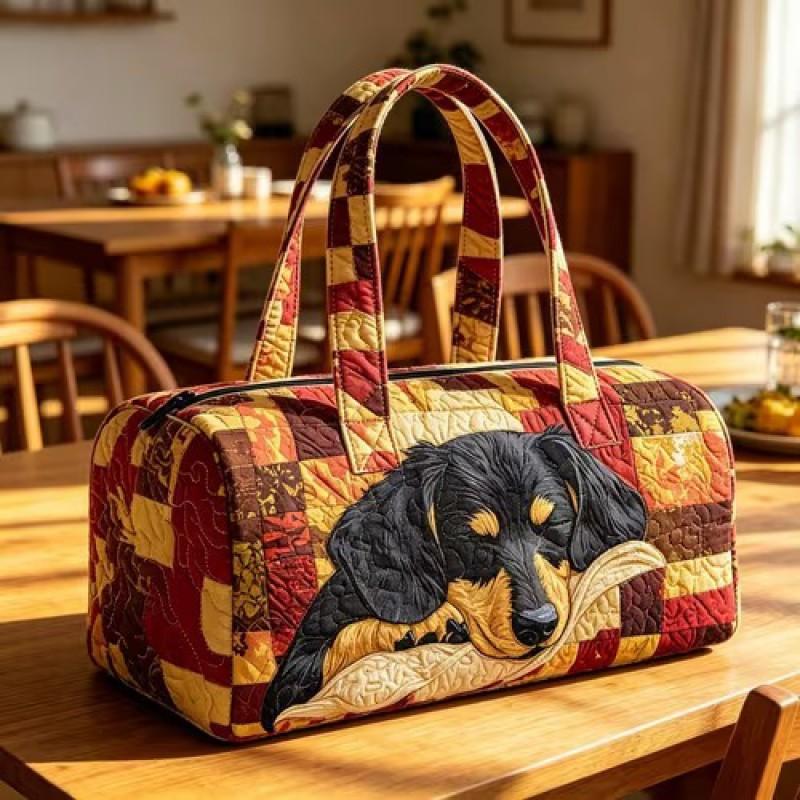 TEMU Quilted Travel Bag Fashion Print Womens Yoga Tote Gym