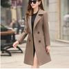 Work Clothing Double Breasted Slim-Fit Woolen Coat Suit Collar