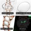 OLEVS Women's Cute Waterproof Watch with Japanese Movement, Luminous Display, Date Function, White