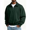 2025 Men's Half-Zip Lapel Sweatshirt - Casual Autumn/Winter Polo Jacket