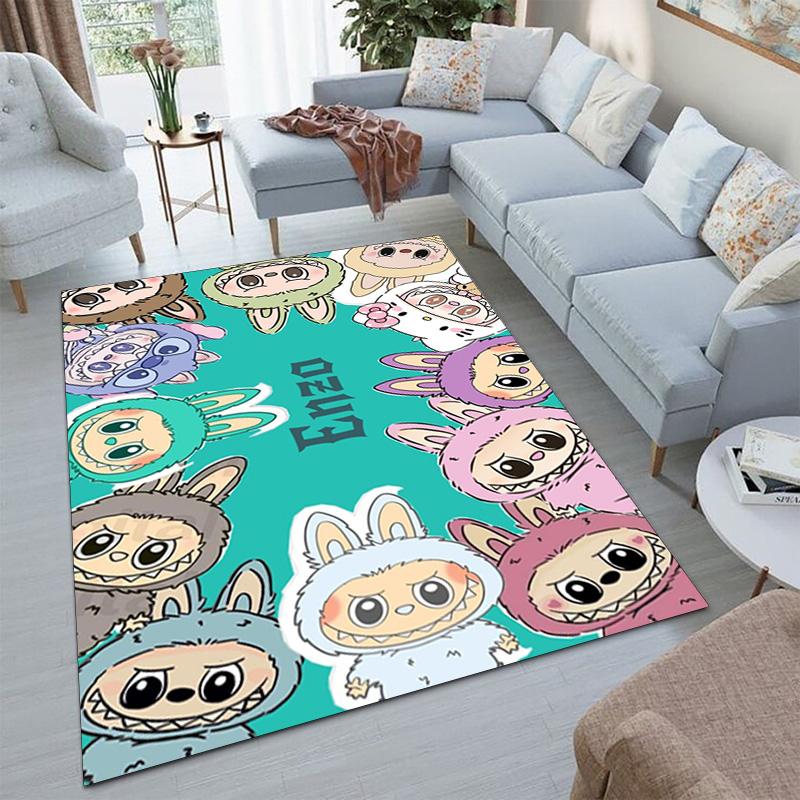 LABUBU Cute Rug - Home Office Carpet Room Computer Chair Mat Festival Gift