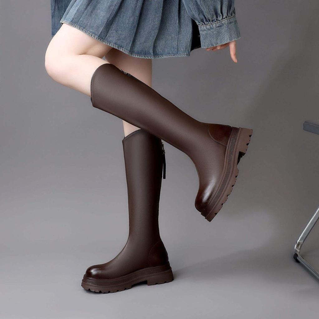 V-mouth inner height increase long knight boots children large size small thick legs thin high boots new in autumn and winter