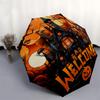 1pc Halloween Haunted House Welcome Sign Umbrella with Plastic Handle,Suitable for All Seasons Home Travel Outdoor UmbrellaDD513