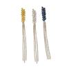 Elegant Women's Brooch with Long Thread Lapel Pin Stylish Wheat Ear Jewelry Flowing Fringe Sparkling Crystal Lapel Pins