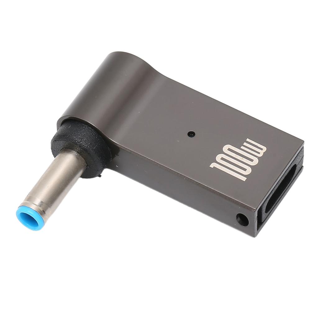100W 5A PD Charge Converter Type C Female to Male 4.5x3.0mm Aluminum Alloy Shell PD Charging Adapter for HP Laptop