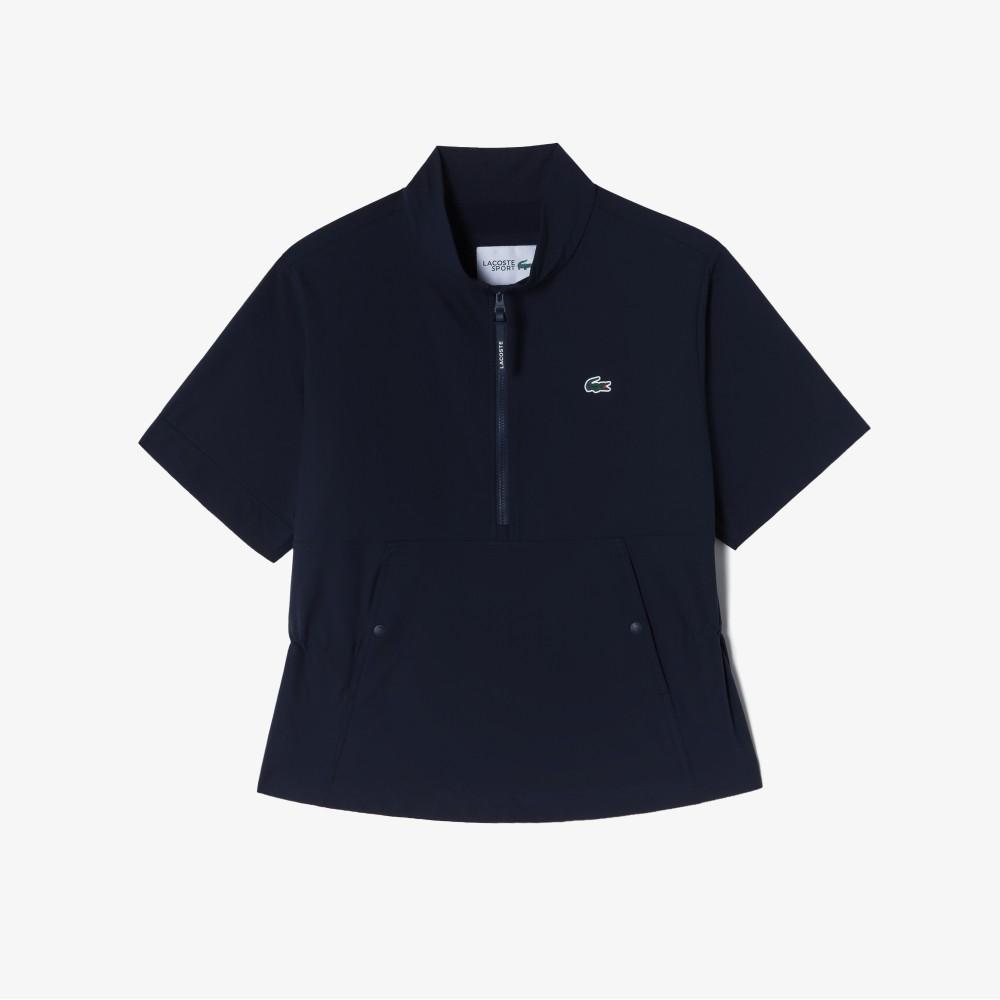 Lacoste Women's Silhouette Short Sleeve Woven Anorak BF710E-56GHDE