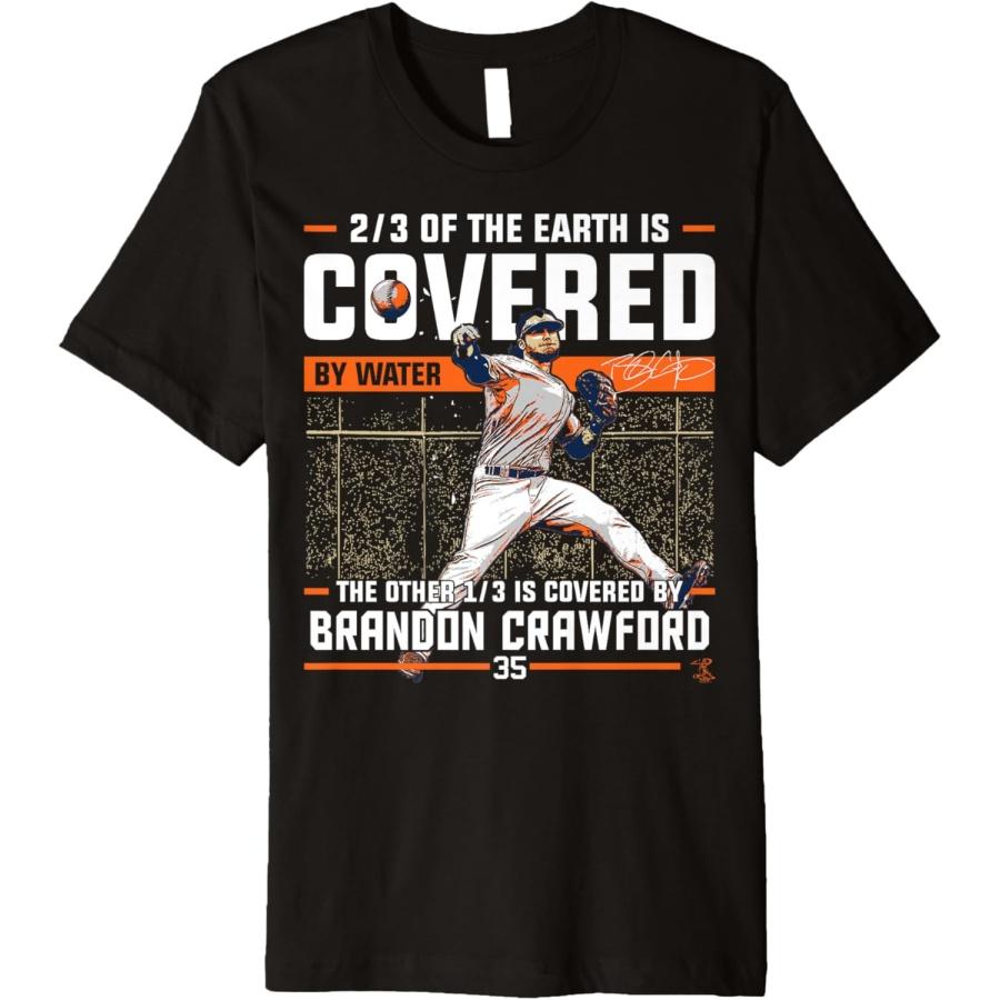 

Brandon Crawford Covered By T-Shirt - Apparel Premium T-Shirt XXXXXL чорний