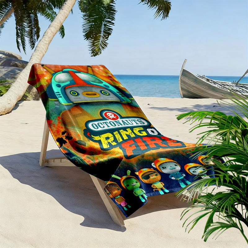 Octonauts Print Beach Towel, Large Soft Quick Dry Towel for Beach Camping Swimming