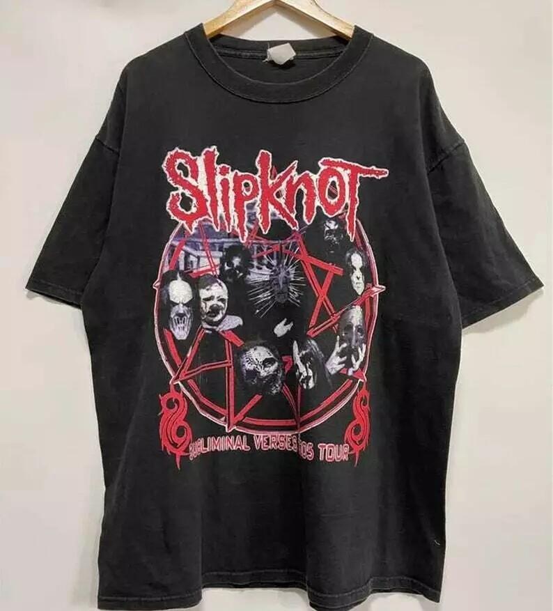 Slipknot Subliminal Verses 2005 Tour Black Short Sleeve Unisex Tshirt S5XL Unisex T-Shirt XXL