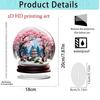 Christmas Santa Claus Snow Scene 2D Acrylic Ornament for Home Décor