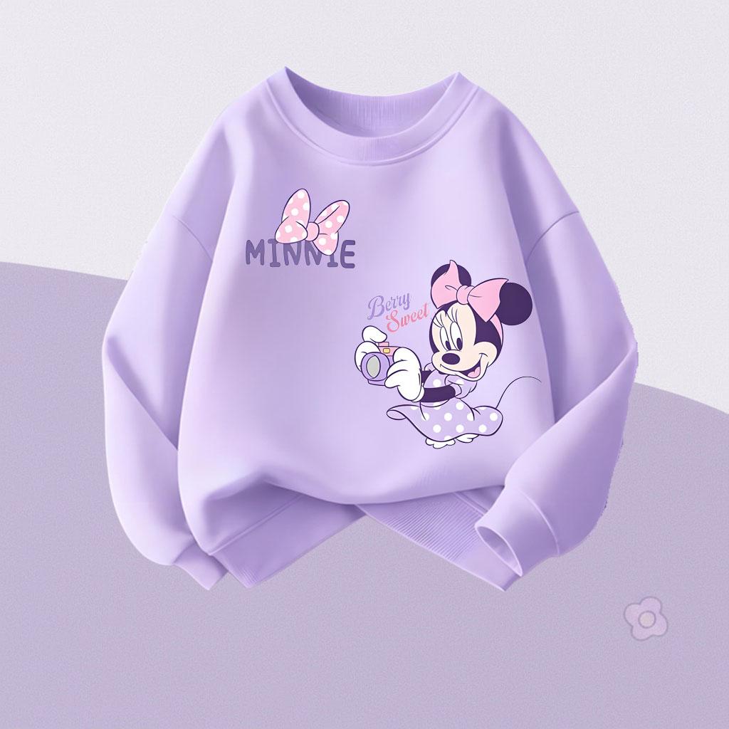 2026 Autumn New Girls Casual Sweatshirts Kids O Neck Hoodies Cartoon Print Children's Long Sleeve Tops Breathable Sport Clothes