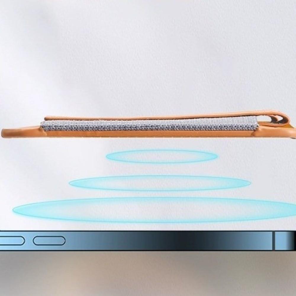 Magnetic Card Holder Solid Color Convenient Cell Phone Cardholder PU Leather Phone Back Card Bag for Iphone 13 14 15 16 17 Pro