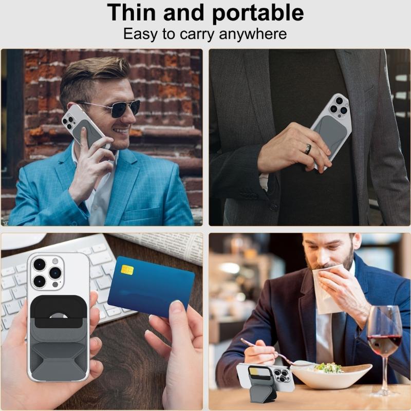 Phone Back Wallet for Phone 17 16 15 14 Magnetic Sleeve Cellphone Credit Card Holder Case Pouch Portable Card Slot