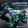 Acrobatic Remote Control Car Six-wheeled 2.4G Gesture Sensing 360° Climbing Drift Spray Music Off-road Remote Control Car Toy