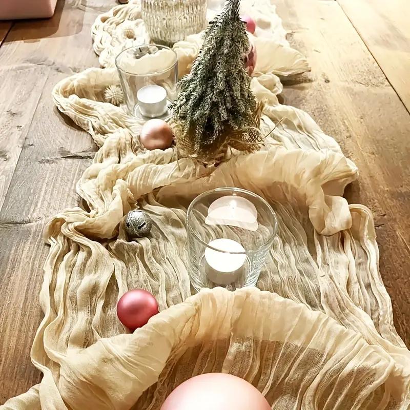 

Богемная тканевая дорожка на стол Европейский твист скатерть свадебная вечеринка украшение плиссированная дорожка на стол S хаки