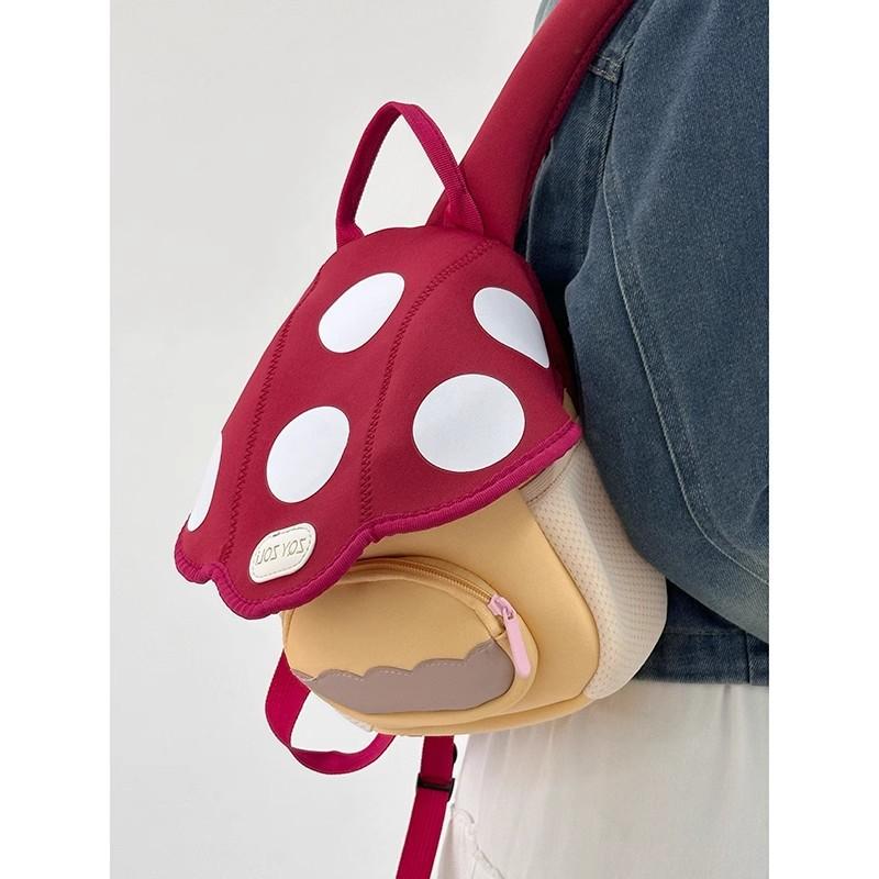 Design Mini Cute Mushroom Small Backpack Premium Sense Popular Cute Treasure Series Children'S Small Backpack