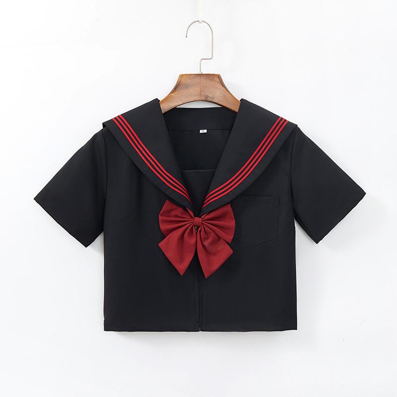 Einheitliches Rotes Sanben Matrosenuniform Schulangebot Rock Echtes Set College-Stil Faltenrock