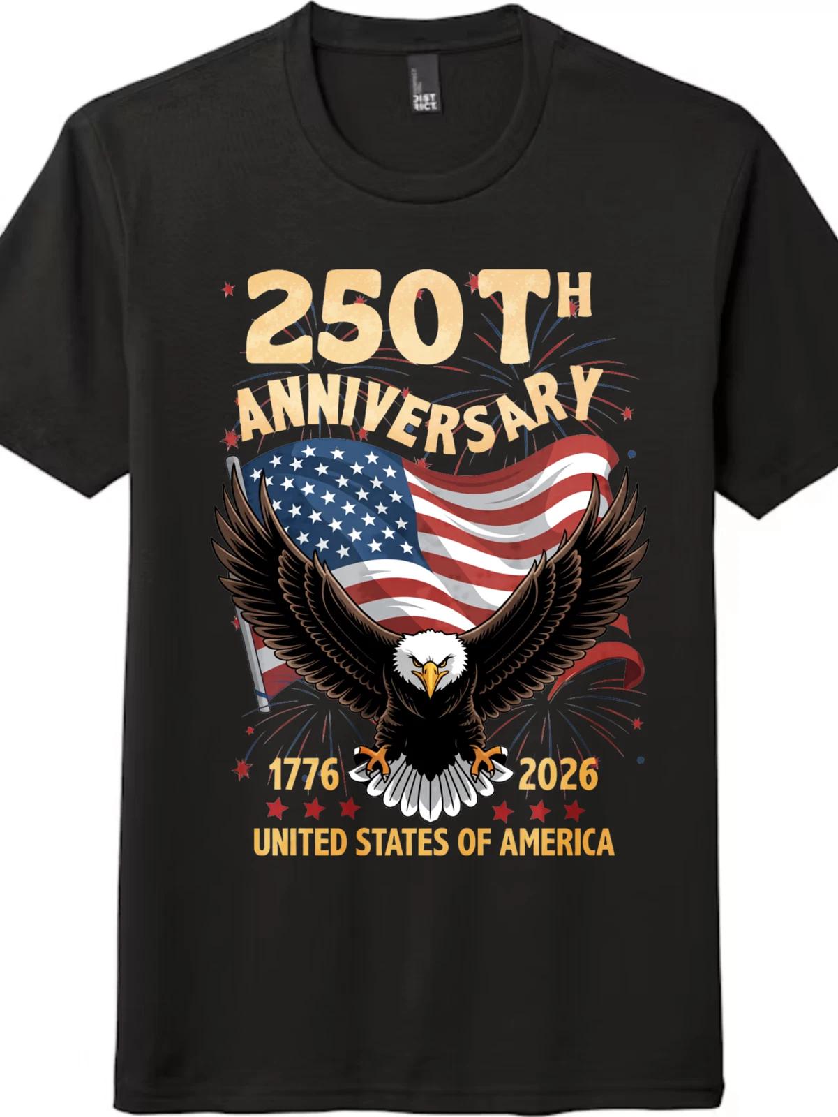 

USA 250 Year Anniversary Tee | Eagle & Flag Graphic | Unisex 4XL