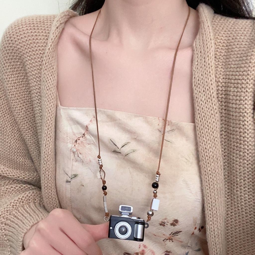 Premium Sweater Chain Titanium Steel Comb Necklace Women'S Silver Small Long Pendant Vintage Niche Design Accessories