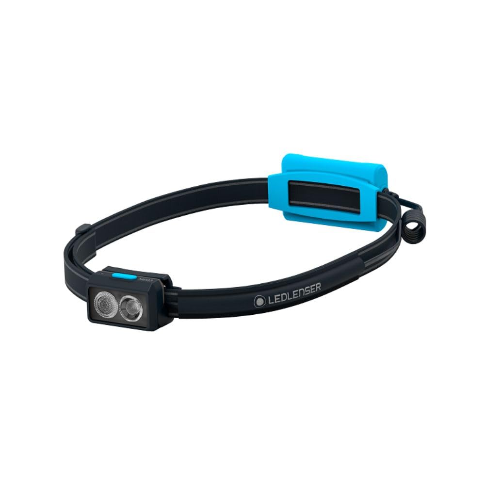 Ledlenser NEO3 LED Perfect for Outdoors and 502718 Japanese Headlamp, Black/Blue, Battery-Operated, Lightweight, 97g, Compact, Running, Black/Blue,