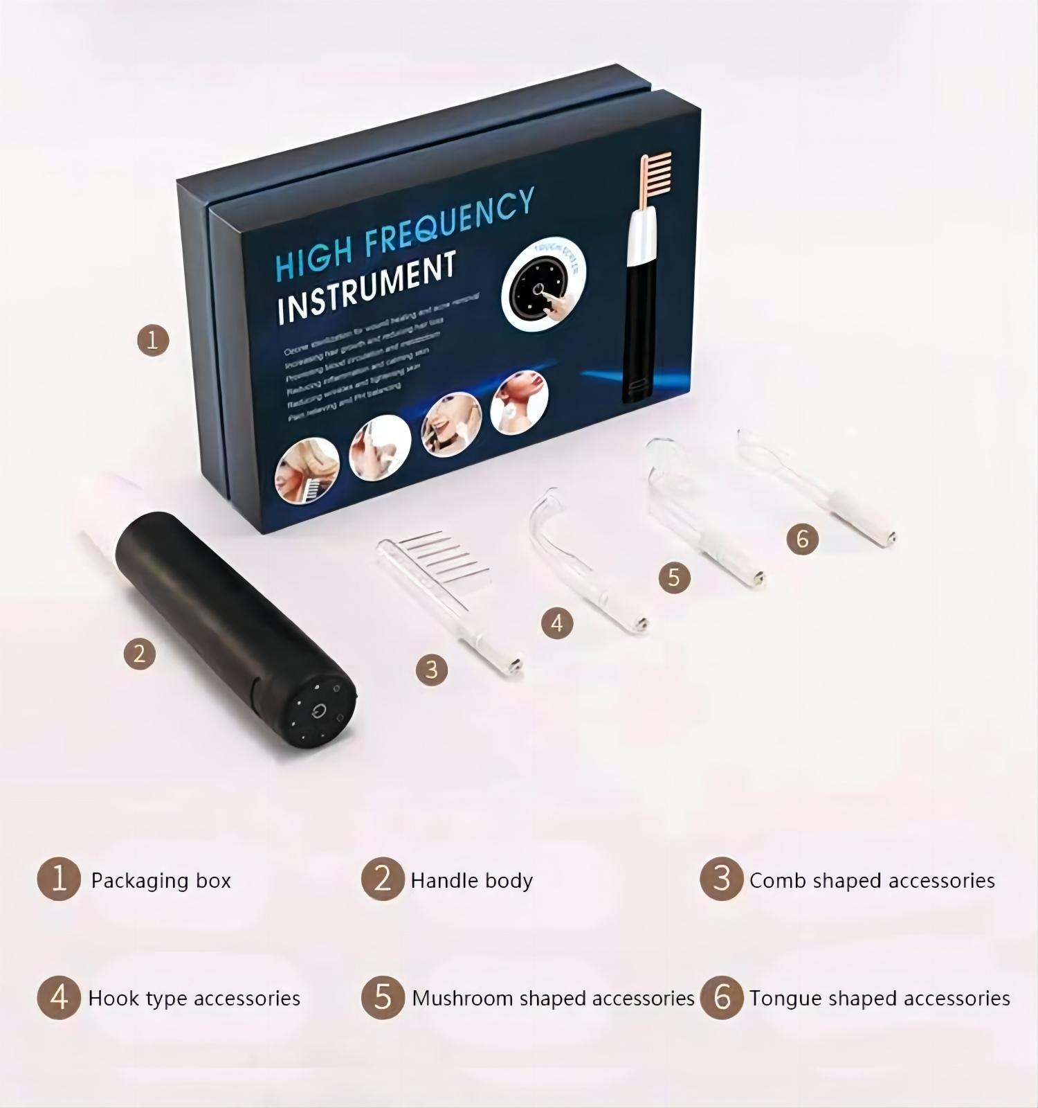 

Портативная беспроводная перезаряжаемая высокочастотная электротерапевтическая палочка Аппарат для терапии кожи от акне и кожи головы Удаление морщин Против выпадения волос