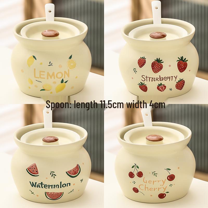 Ceramic Earthen Pot with Lid for Stews & Double Boiled Dishes - Single-Serve Steamed Egg Cup Included