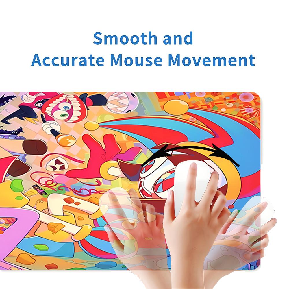 Colorful Characters Celebration Large Gaming Mouse Pad Nonslip Rubber Base Waterproof Desk Mat For Office Pc Laptop