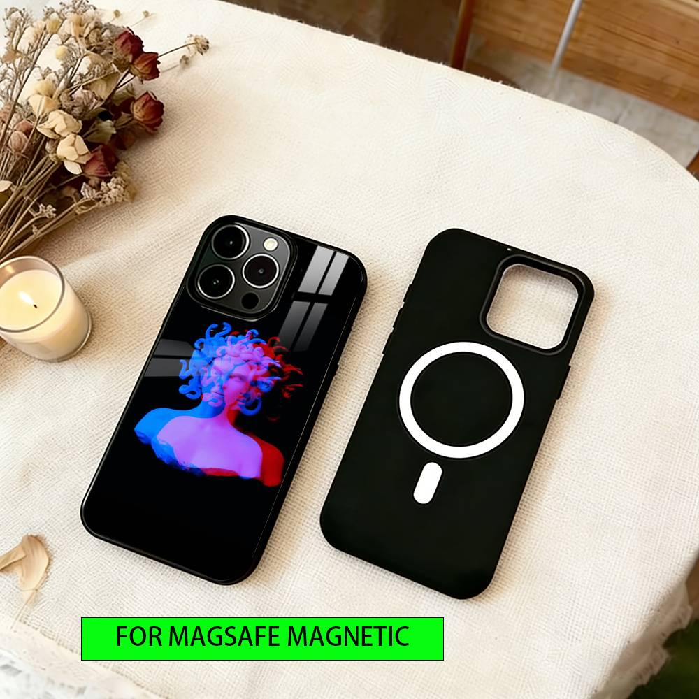 

Medusa Phone Case For iPhone17,16,15,14,13,12,11 Plus,Pro Magnetic For Magsafe Wireless Charging iPhone14Plus