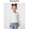 PawinPaw Girls' Lace Collar Knit Cardigan