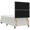 Box Spring Bed with Headboard Light Gray 190 x 90 cm Velvet