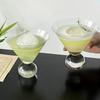 Japanese Style Martini Glass Cup Short Foot Beaded Cocktail Glasses Cups Thin Champagne Glass Transparent Wine Glasses Cup