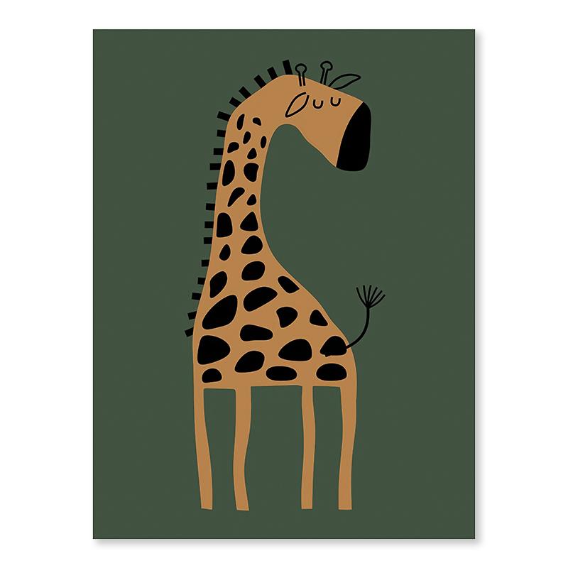 Child Room Safari Animals Lion Giraffe Zebra Poster Nursery Wall Art Canvas Painting Nordic Kids Bedroom Print Picture Decor