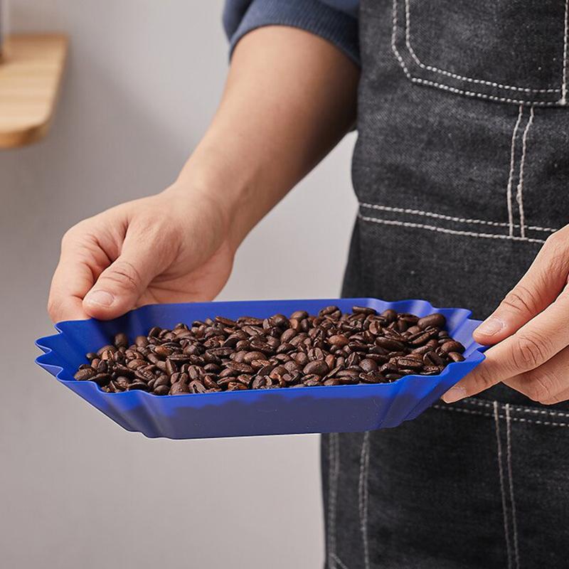 Eco-friendly Oval Reusable Tray for Displaying Coffee Beans and Serving Snacks