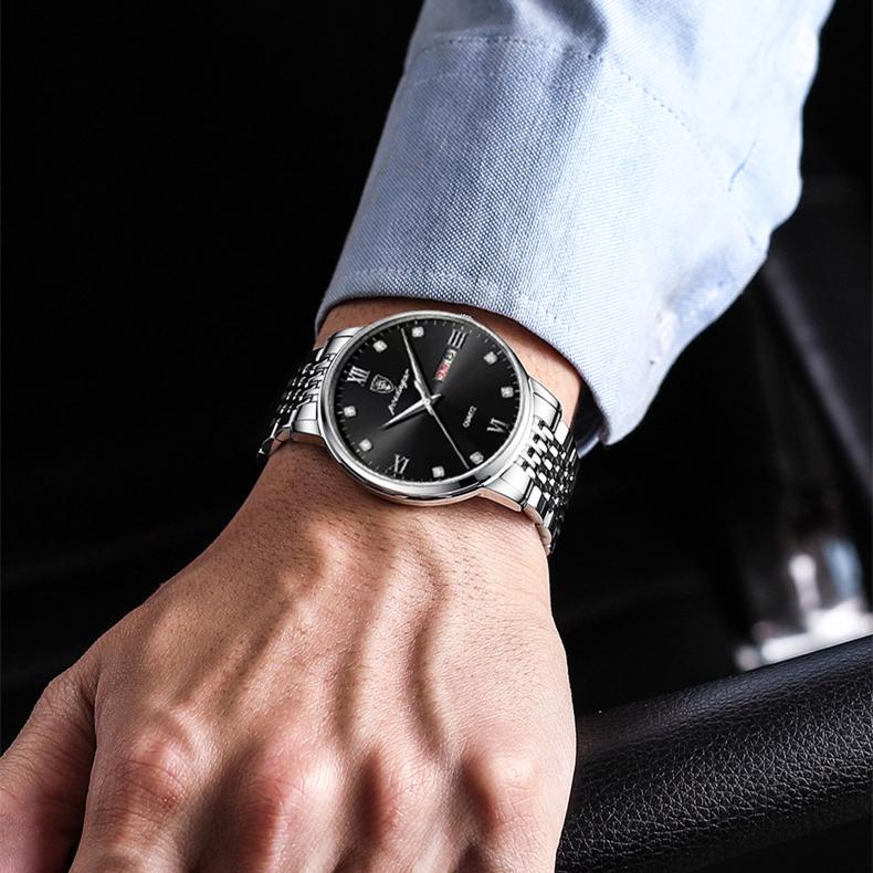 Nuovo orologio da uomo di lusso di marca TOP con orologi al quarzo da uomo alla moda luminosi impermeabili da uomo