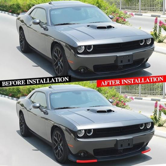 2x Front Bumper Lip Splitter Protector for Dodge Challenger Scat Pack R/T GT SRT