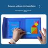 Magnetic Puzzle Tangram Puzzle Book Children's Puzzle Toy Portable Montessori Learning Puzzle Toy for Infants and Young Childre