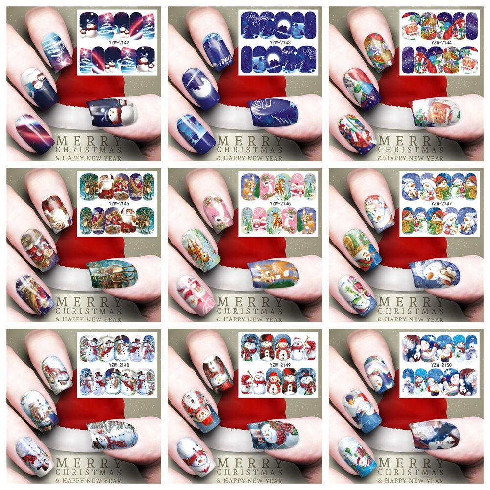 Snowmen Decals Beauty Nail Art Stickers Christmas Decoration Stickers Water Transfer