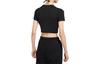 Women's Nike Crop Tops Women's Black Crew Neck Moderate