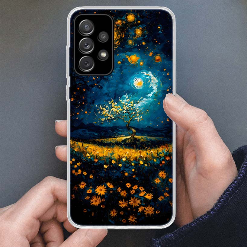 Starry Night Van Gogh Art Phone Case For Samsung Galaxy A17 A16 A56 A15 A55 A14 A54 A13 A53 A36 A35 A34 A33 A26 A25 A24 A23 A05S