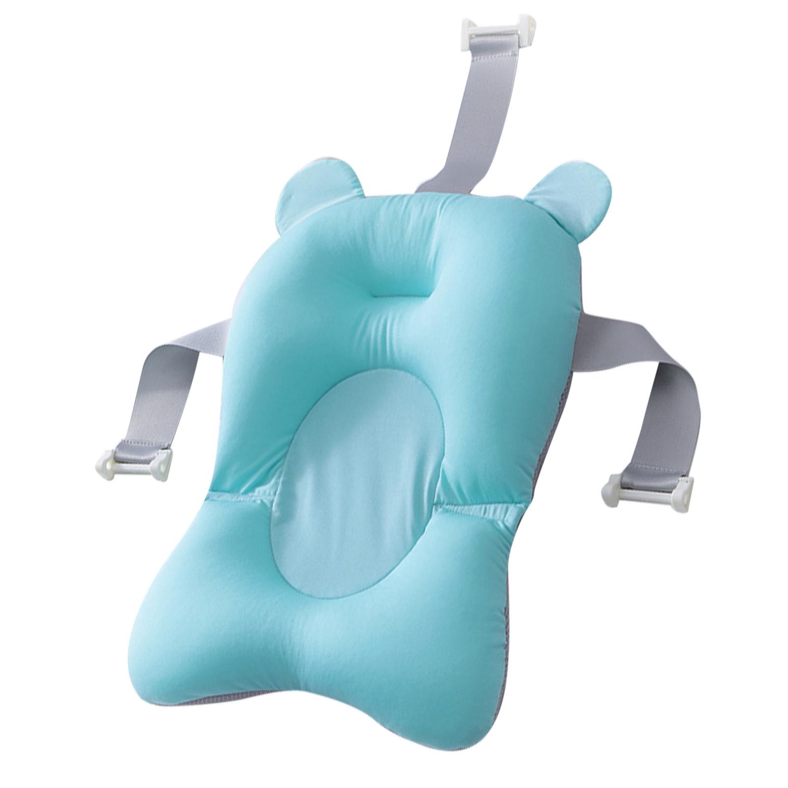 

Подушка для купания ребенка Безопасная Безвредная Нежная к коже Конструкция с пряжкой Сильная плавучесть Раковина Ванна для младенца Большая Синяя