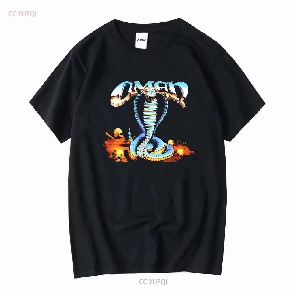 Omen T Shirt Warning Of Danger Heavy Metal Band Mens Small Long or Short Sleeves Vintage Washed Graphic Soft