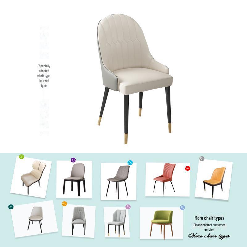 European Leather Dining Chair Cover with Curved Backrest, Thickened Universal Design for Household Chairs and Stools