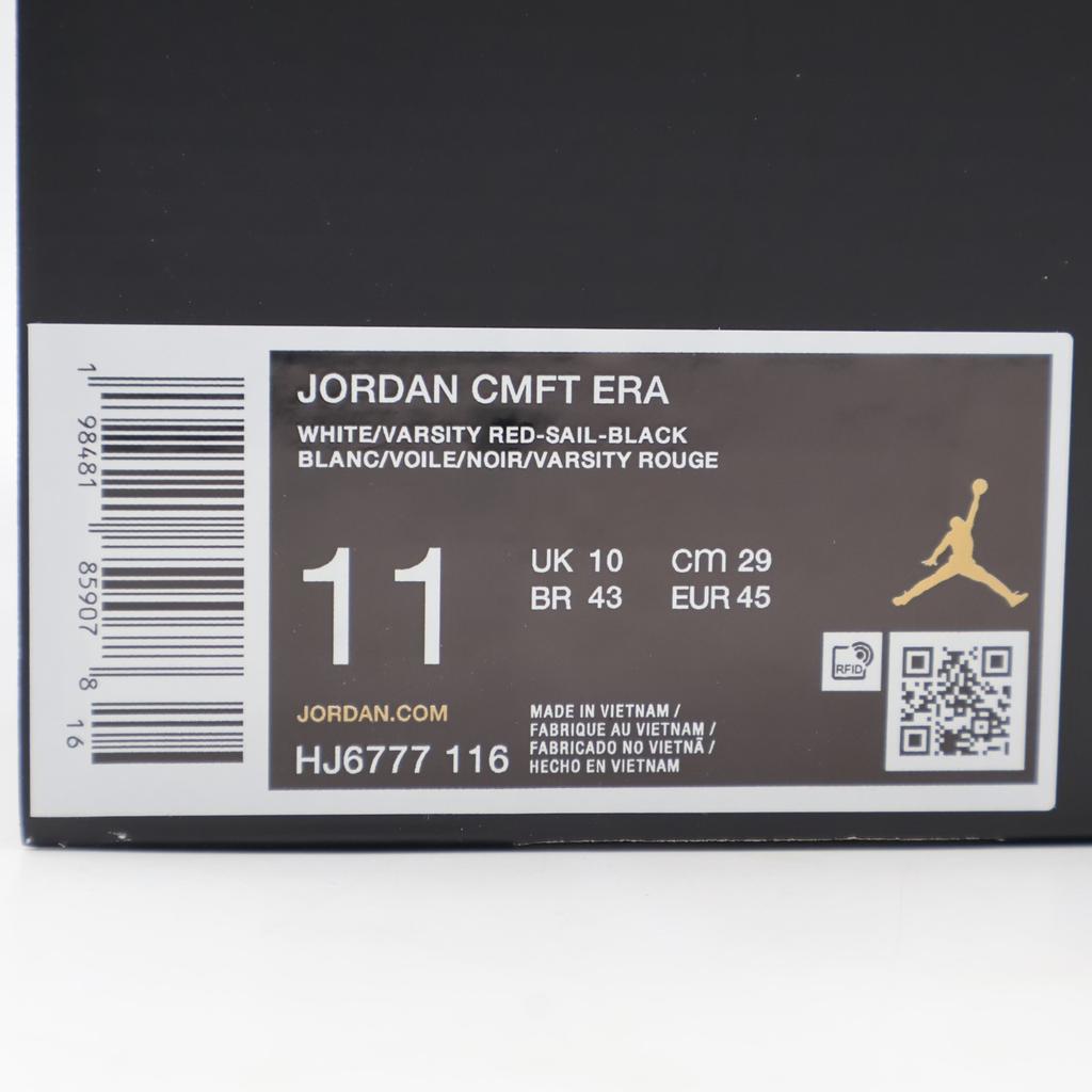 HJ6777-116 Nike Jordan CMFT Era White Sail Black Varsity Red (Men's)