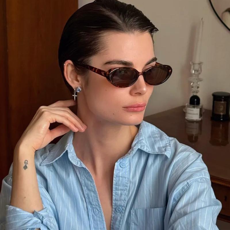 Protective Glasses 3pcs Fashion Women Oval Frame Sunglasses Simple Style Sun Glasses Female Colorful Frame Eyeglasses UV400