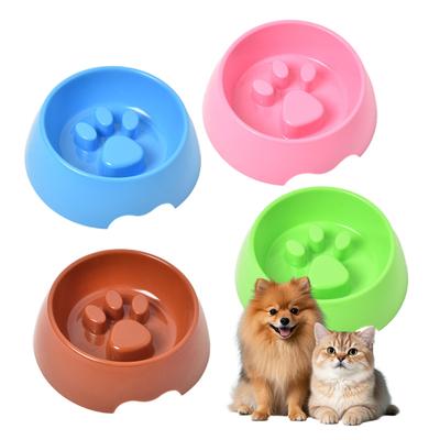 Pet Slow Feeder Bowl Plastic Dog Food Bowl Slow Feeding Cat Bowl Anti-Choking Feeding Bowl for Dogs Cats Healthy Eating