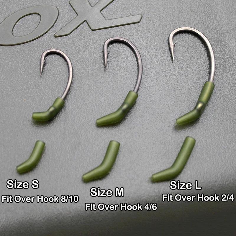 50PCS Carp Fishing Hook Kickers Anti-Tangle Hook Deflectors for Bottom Rigs Green & Brown Fishhook Sleeves