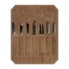 Vintage Portable Chef Tools Storage Bag Waterproof 7 Slots Chef Tools Carrier Minimalist Roll-Up Design Roll Bag